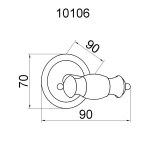 Крючок двойной Boheme Palazzo Bianco золото 10106